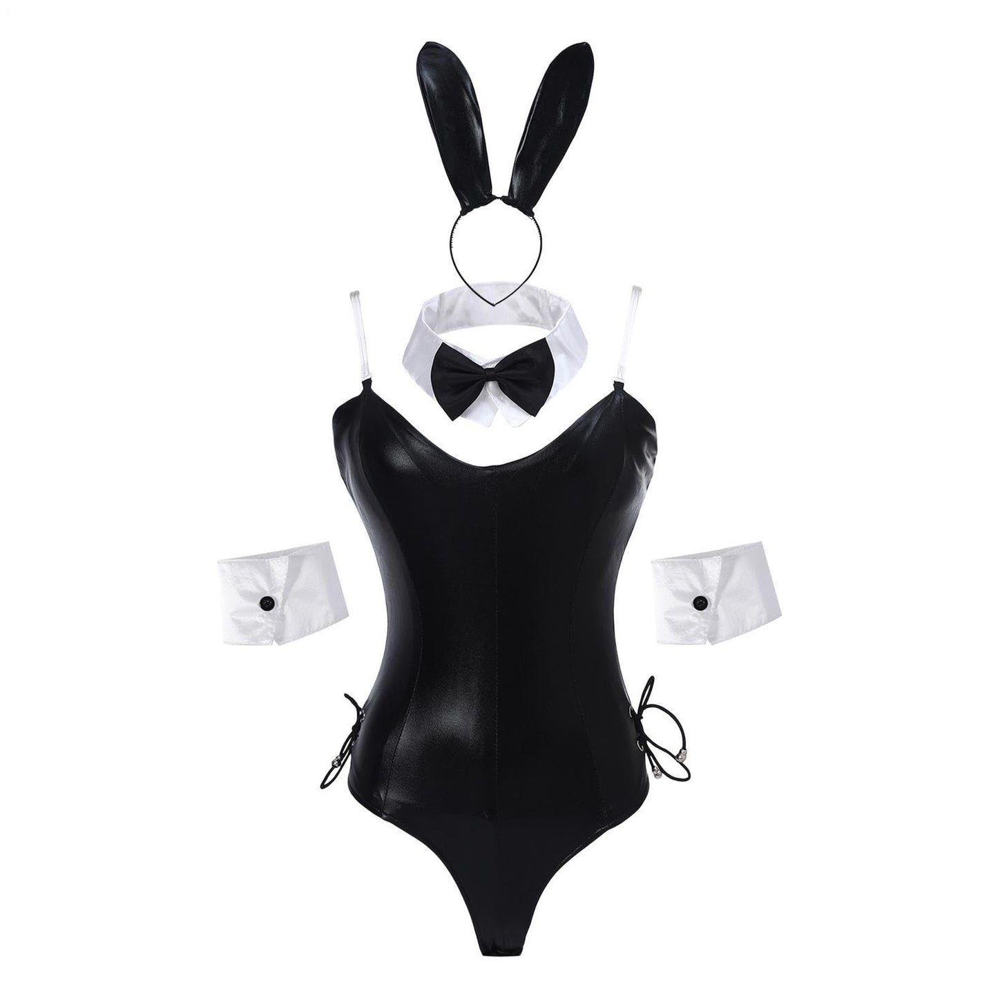 Sexy Bunny-Kostüm – Sexy Bunny-Cosplay Für Damen, Glänzende R-ave-Outfits, Halloween-Outfits Cosplay, body, Bunny-Stirnband