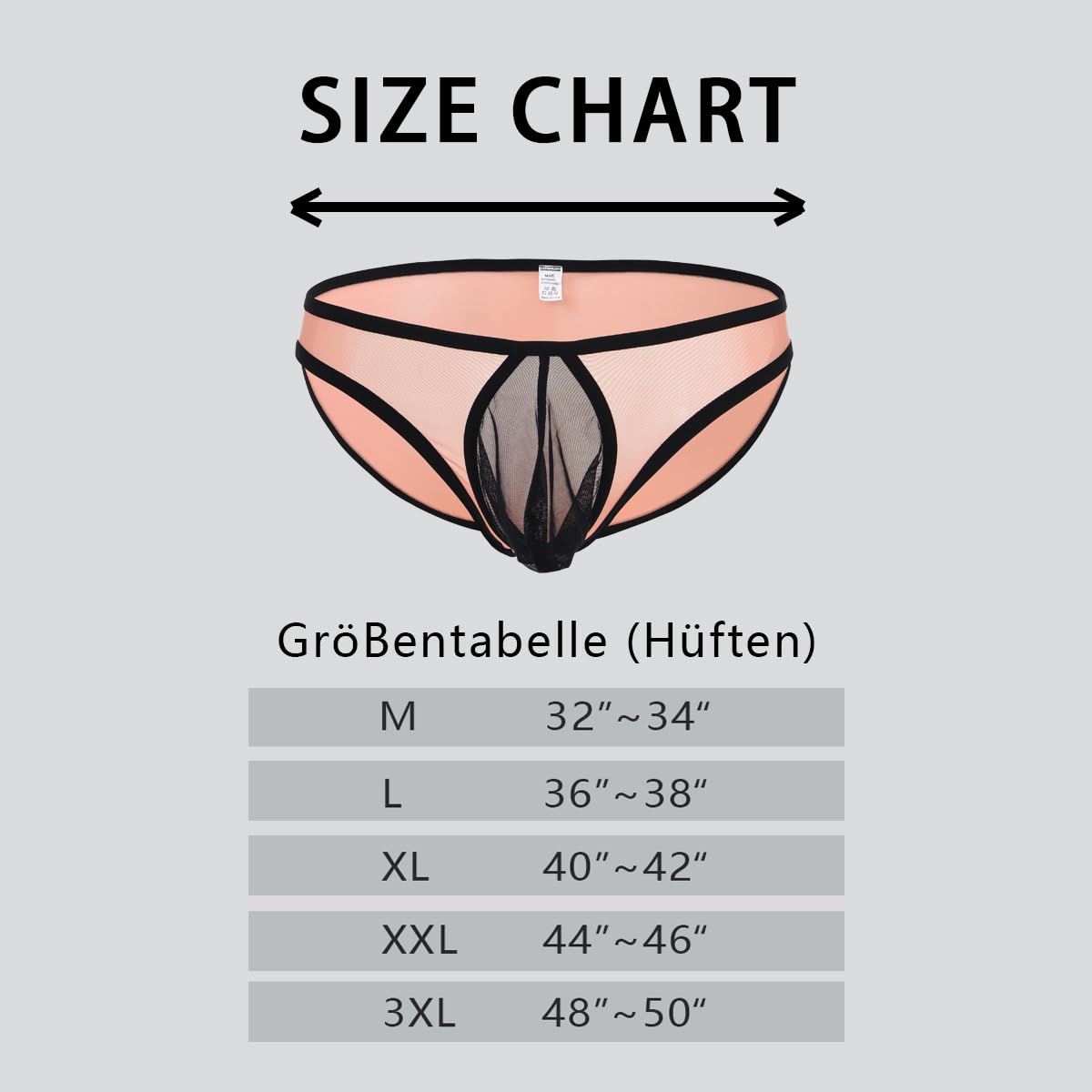 Herren Slips Sexy und Bequem mit einem Großen Beutel und Einzigartigem Farbendesign Orange 2XL