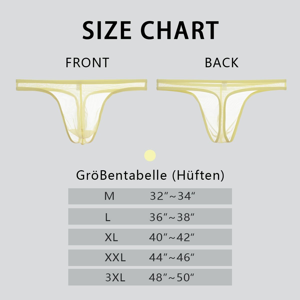 Herren Strings Durchsichtig und Sexy mit Bequemem und Hautfreundlichem und Atmungsaktivem Netzgewebe 3 Multi XL