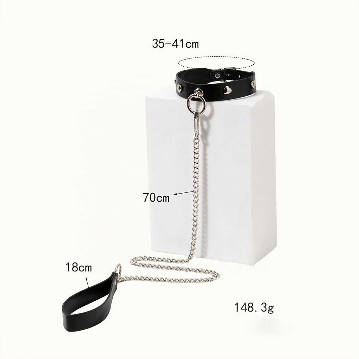 Leder Sex Halsband Verstellbar Fessel Halsband Mit Kette Herz Punk Halskette Sklave BDSM Sexspielzeug Für Paare (Pink)