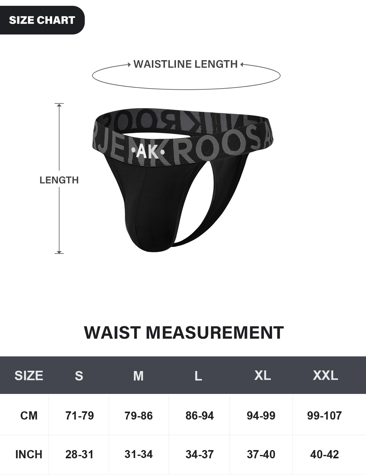 Arjen Kroos Herren String Tanga Baumwolle Thong Low Rise Unterwäsche, L