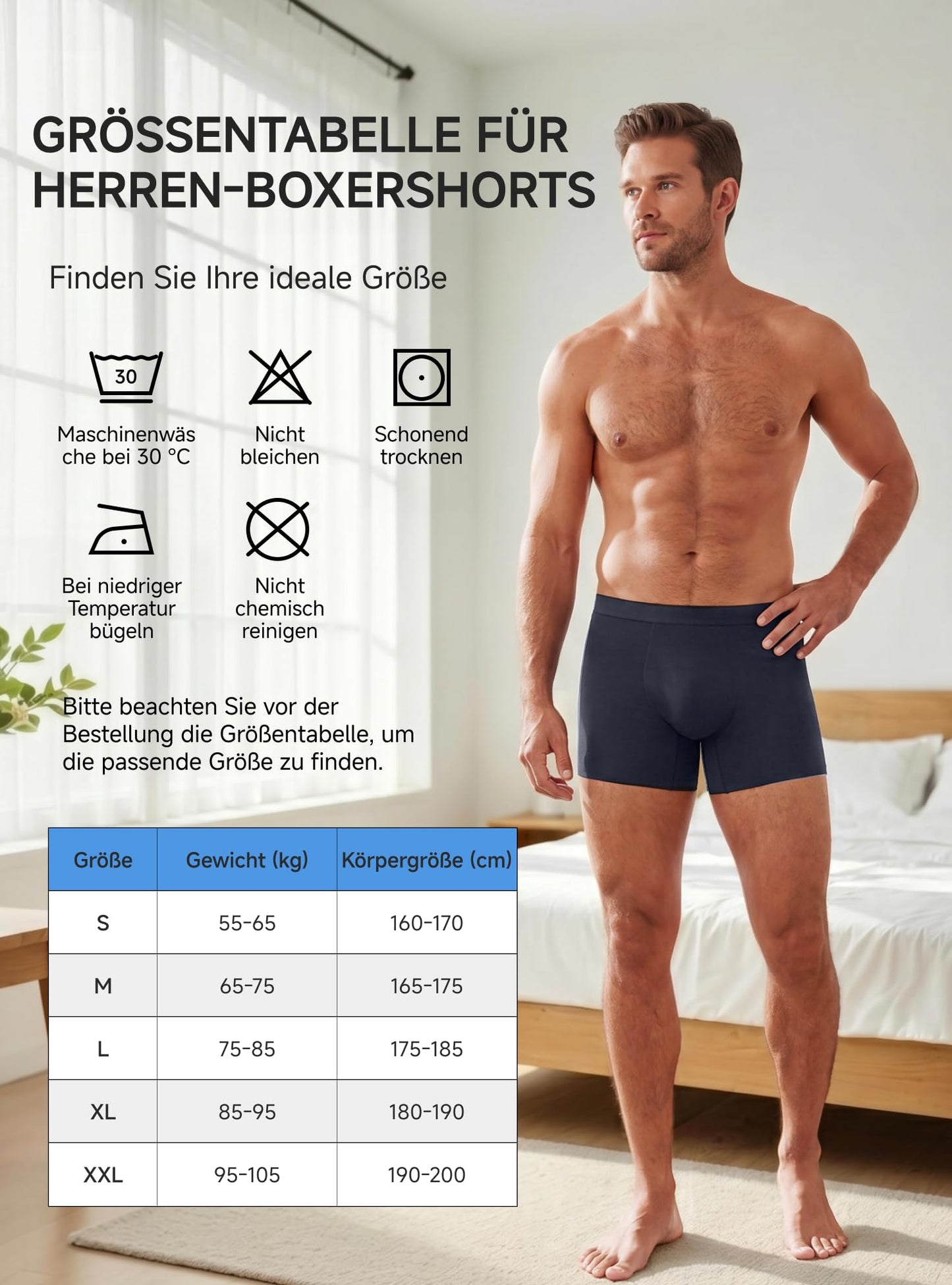 TRENDOUX Boxershorts Herren, Atmungsaktive Eisseide Unterhosen mit Nahtlosem Bund & Langem Bein, Komfortable Retroshorts mit 3D-Pouch, Anti-Chafing, 3er Pack XL