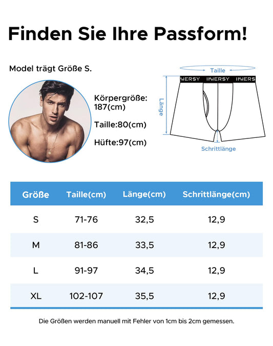 INNERSY Herren Unterhosen Bunte Boxershorts Männer, XL, 3 Rosa Leidenschaft