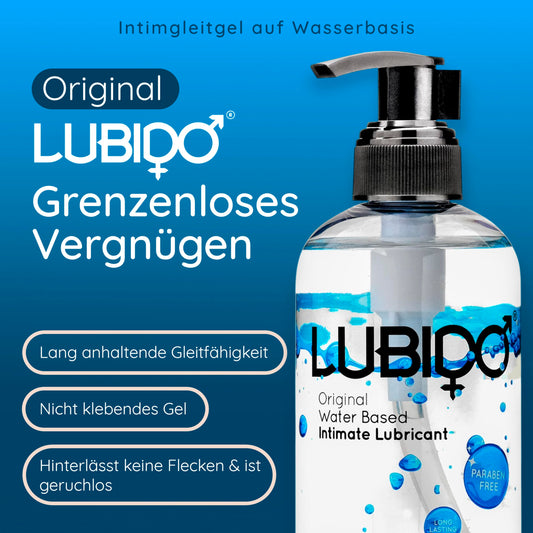 Lubido Original Gleitgel auf Wasserbasis für den Intimbereich, ohne Parabene, 250 ml