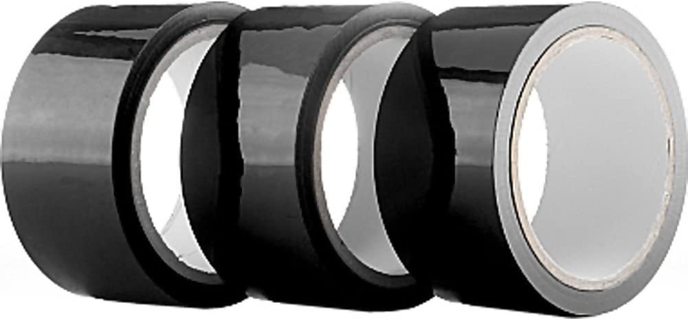 Ouch! - Bondage Tape 20m lang - 5cm breit 3PC Statikfreies Design Tape, Vielseitiges Bondage-SM-Band for Sexuell Sexspielung Paare Frauen Manner(Schwarz)