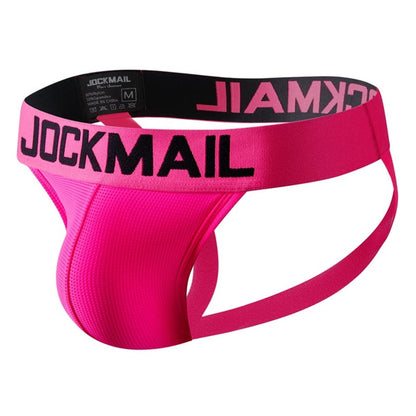 JOCKMAIL Herren Slips Suspensorium Komfort Herren Unterwäsche Sportlich Suspensorium Sport Unterwäsche Slip (DE/NL/SE/PL, Alphanumerisch, XL, Regular, Regular, Rosa)