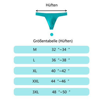 Herren Slips Sexy Bequem Weich Elastisch und Atmungsaktiv mit Konturierter Passform und Hautfreundlichem Material 3 Multi 2XL