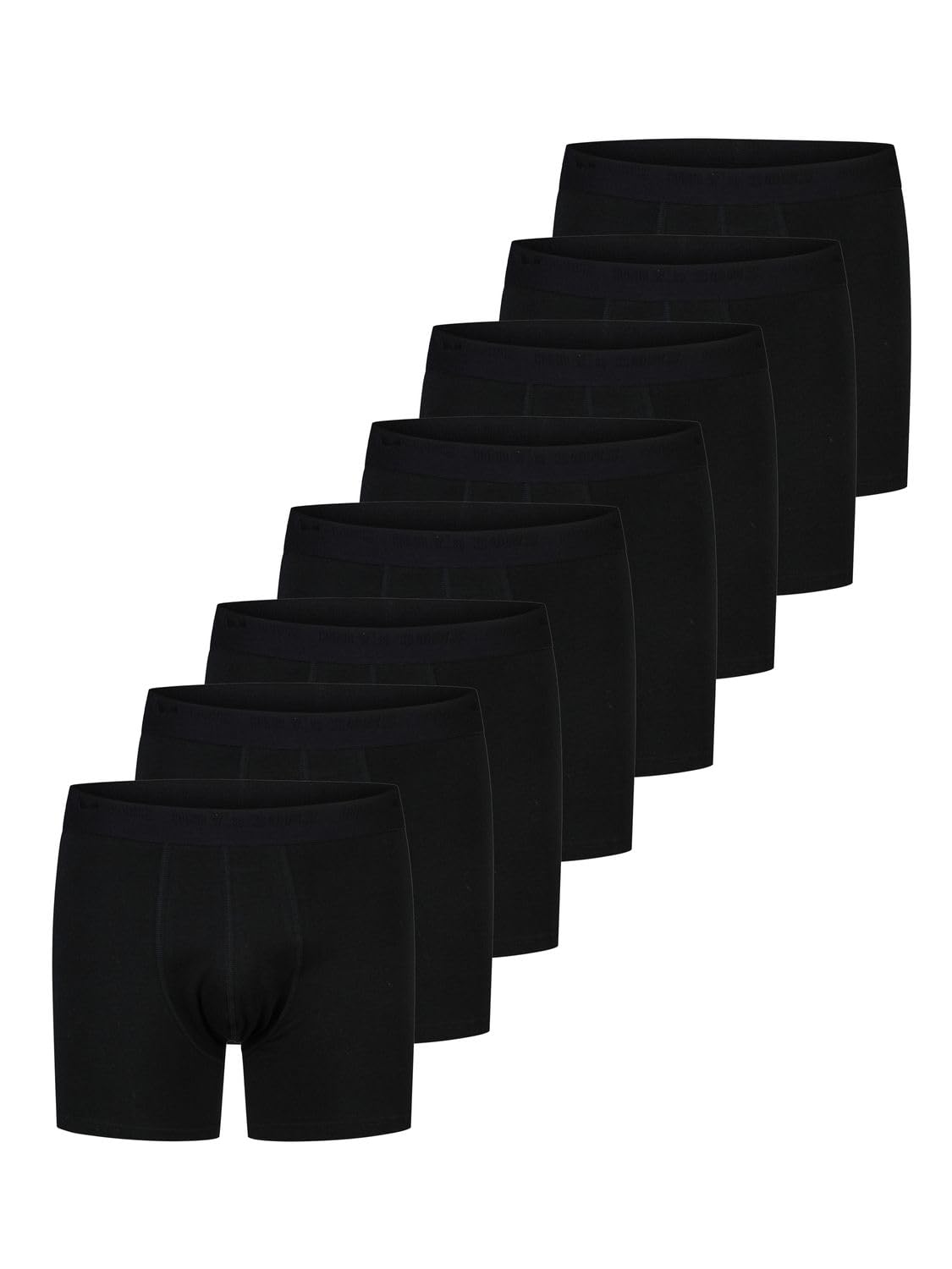 Only & Sons Boxershorts Herren lang ONSSCOTT 8er Pack Baumwolle Basic Trunks Unterhosen Unterwäsche Retroshorts Set Boxer Shorts Stretch, Größe:M, Farbe:Black (Pack 4)