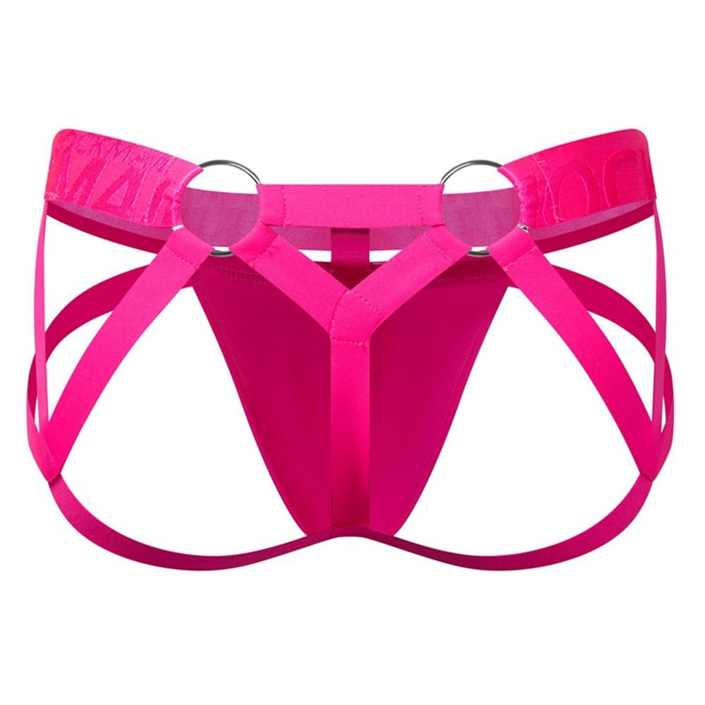 JOCKMAIL Jockstrap Herren Sportunterwäsche Atmungsaktiv Netz Slips Athletic (DE/NL/SE/PL, Alphanumerisch, L, Regular, Regular, Rose)