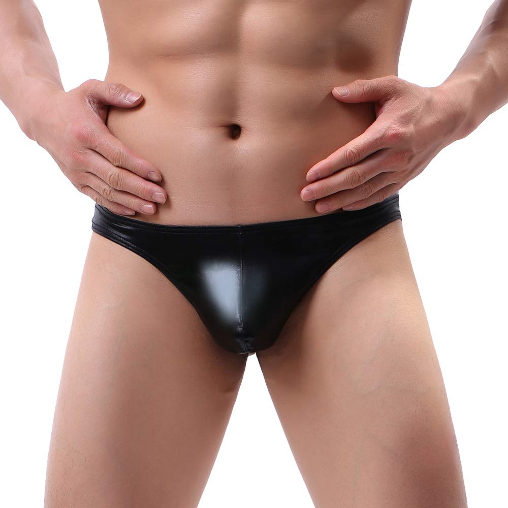 Billtop Herren Tanga sexy Unterwäsche Männer String Kunstleder Unterwäsche Pack