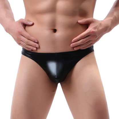 Billtop Herren Tanga sexy Unterwäsche Männer String Kunstleder Unterwäsche Pack