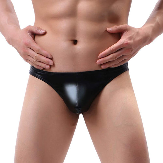 Billtop Herren Tanga sexy Unterwäsche Männer String Kunstleder Unterwäsche Pack