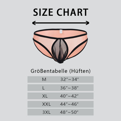 Herren Slips Sexy und Bequem mit einem Großen Beutel und Einzigartigem Farbendesign Orange 2XL