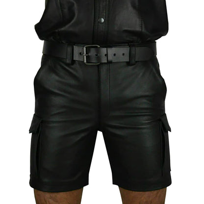 Shorts Herren Kurze Lederhose Sexy Wetlook Boxershorts Stretch Sport Training Laufen Joggingshose Lack Lederoptik Hose Kurze Leggings Slim Fit Ledershorts Ledershorts Punk Clubwear