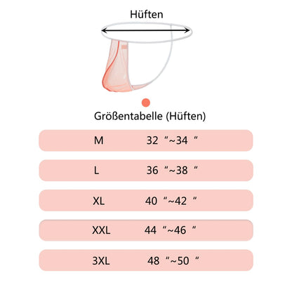 Herren Low-Waist String, weich und bequem, leicht und dünn, Mesh-atmungsaktiv Orange