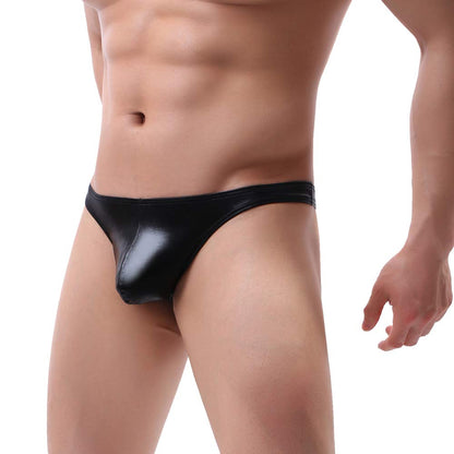 Billtop Herren Tanga sexy Unterwäsche Männer String Kunstleder Unterwäsche Pack