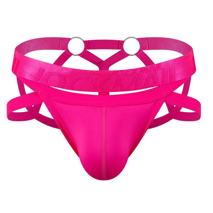 JOCKMAIL Jockstrap Herren Sportunterwäsche Atmungsaktiv Netz Slips Athletic (DE/NL/SE/PL, Alphanumerisch, L, Regular, Regular, Rose)