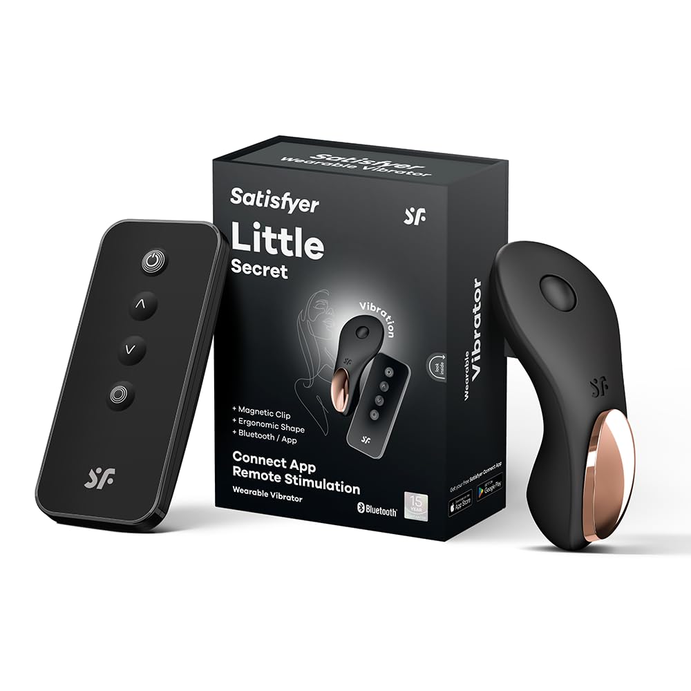 Satisfyer Little Secret Bluetooth Slipvibrator | Auflege-Vibrator für klitorale Ekstase | Sex-Spielzeug mit Connect App Steuerung | Medizinisches Silikon | Leise und diskret | Wiederaufladbar