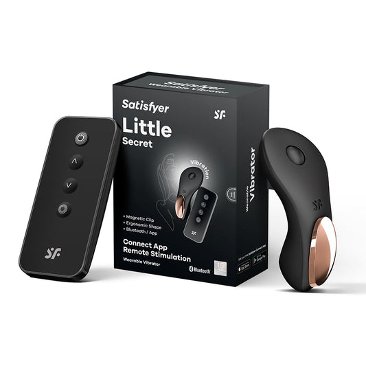 Satisfyer Little Secret Bluetooth Slipvibrator | Auflege-Vibrator für klitorale Ekstase | Sex-Spielzeug mit Connect App Steuerung | Medizinisches Silikon | Leise und diskret | Wiederaufladbar