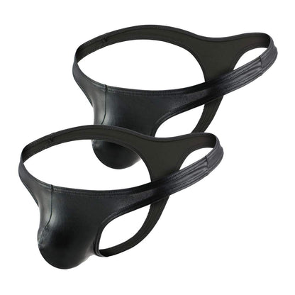 Billtop Herren Tanga sexy Unterwäsche Männer String Kunstleder Unterwäsche Pack
