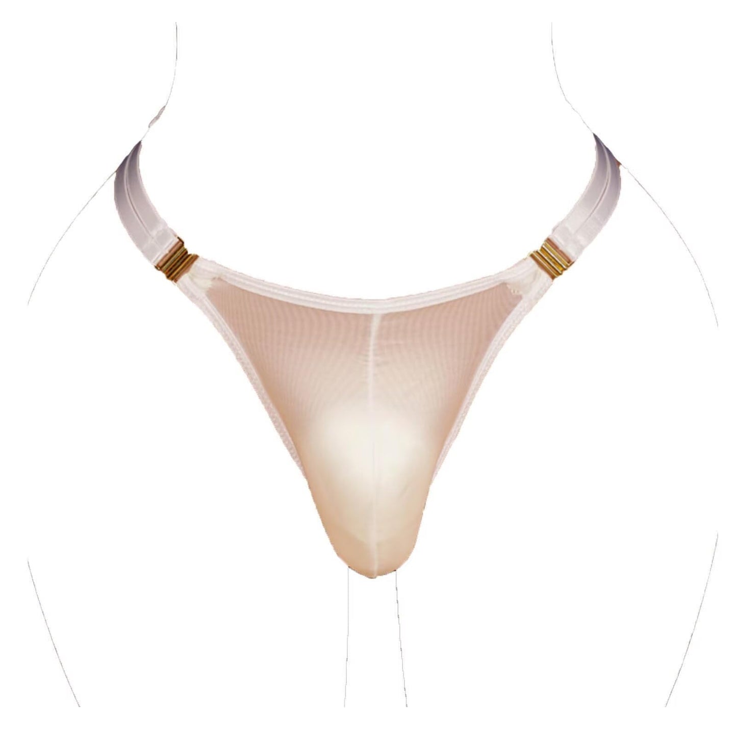 Herren Sissy Tanga Unterwäsche Femboy Kleidung Für Männer Slip Slips Mini Bikinis, Weiß, Einheitsgre