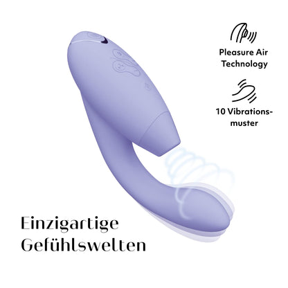 Womanizer Duo 2 Klitoris-Sauger für Frauen - Rabbit Vibrator Sextoy für Klitoris und G-Punkt Stimulation - Smart Silence - Druckwellenvibrator mit 14 Intensitätsstufen - Wasserdicht - Flieder