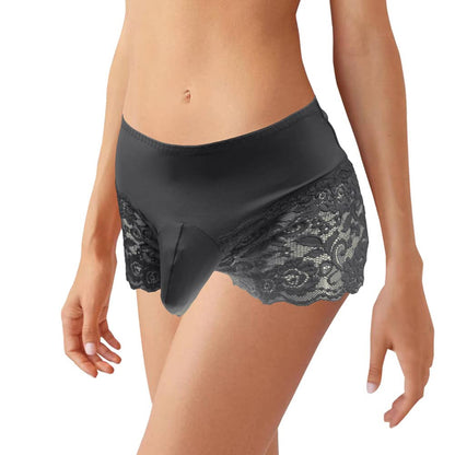 Sissy Pouch Unterwäsche Crossdress Atmungsaktive Stretch Spitzehöschen
