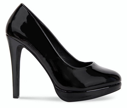Sissy Femboy Crossdresser Pumps, Herren/Damen, Dragqueen, Transvestit, Absatzschuh mit runder Spitze, große Größen schwarzer lack,