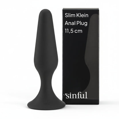 Sinful Slim Analplug Klein - Silikon Small für Anfänger - Schwarz