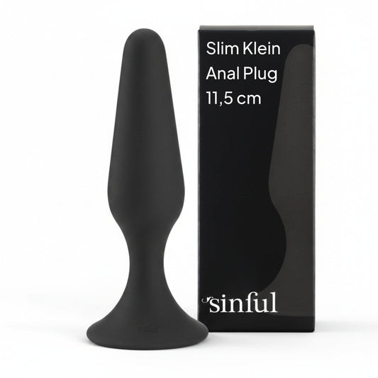Sinful Slim Analplug Klein - Silikon Small für Anfänger - Schwarz