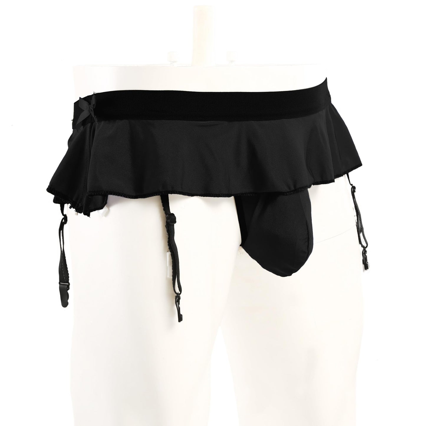 Sissy Höschen für Männer - Crossdresser Herrenunterwäsche Rock - Thongs Slip mit Strumpfband