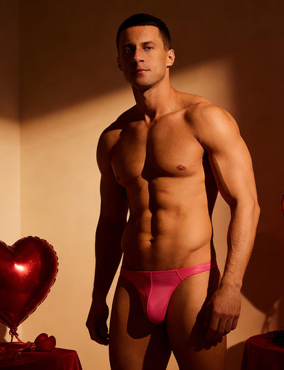 Herren String Tanga PU Leder G-String Sexy Unterwäsche, XXL