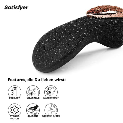 Satisfyer Little Secret Bluetooth Slipvibrator | Auflege-Vibrator für klitorale Ekstase | Sex-Spielzeug mit Connect App Steuerung | Medizinisches Silikon | Leise und diskret | Wiederaufladbar