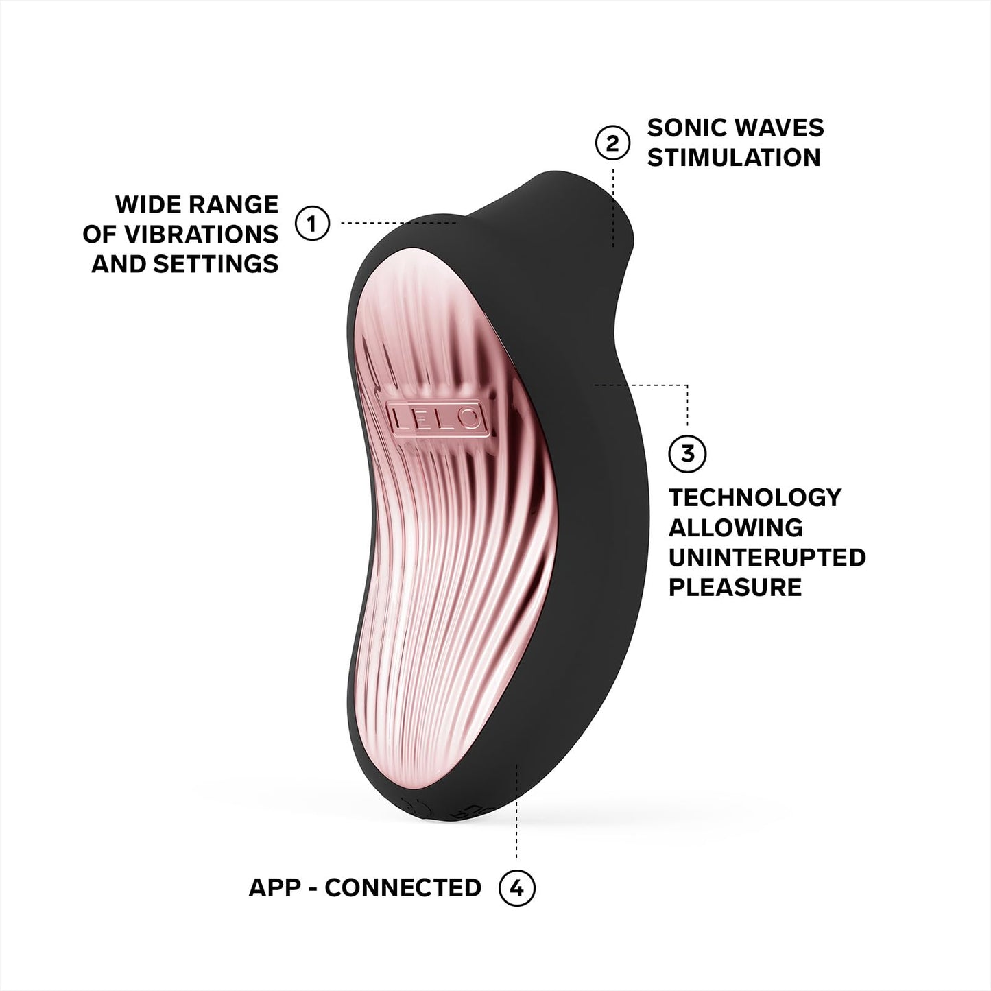 LELO SONA 3 Cruise Schallwellen-Vibrator mit Bluetooth-App, klitoris stimulator für sie, auflege vibration für frauen, 12 Einstellungen mit mehr Leistung und Schallwellen-Technologie (Black)