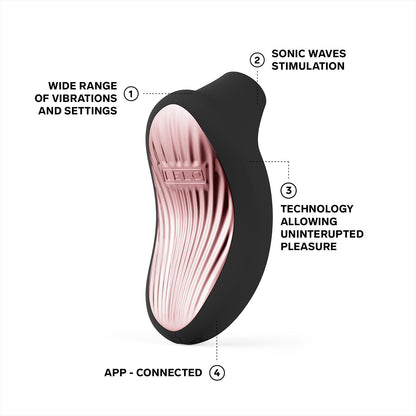 LELO SONA 3 Cruise Schallwellen-Vibrator mit Bluetooth-App, klitoris stimulator für sie, auflege vibration für frauen, 12 Einstellungen mit mehr Leistung und Schallwellen-Technologie (Black)
