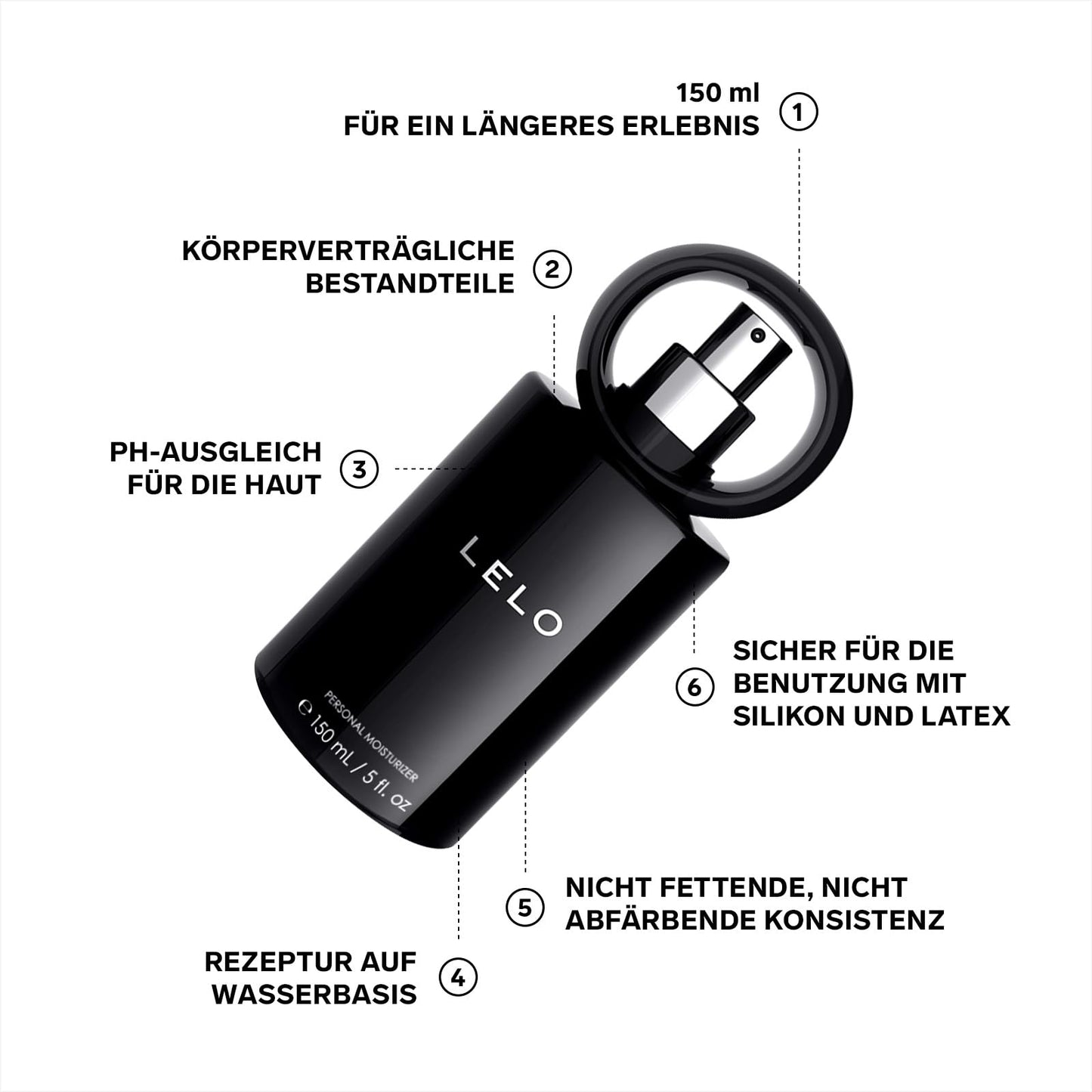 LELO Personal Moisturizer - Luxuriöses Gleitgel für Frauen und Männer - Wasserbasis, Stimulierend, für Sexspielzeug, 150ml