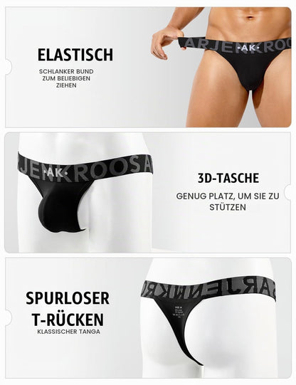 Arjen Kroos Herren String Tanga Baumwolle Thong Low Rise Unterwäsche, L