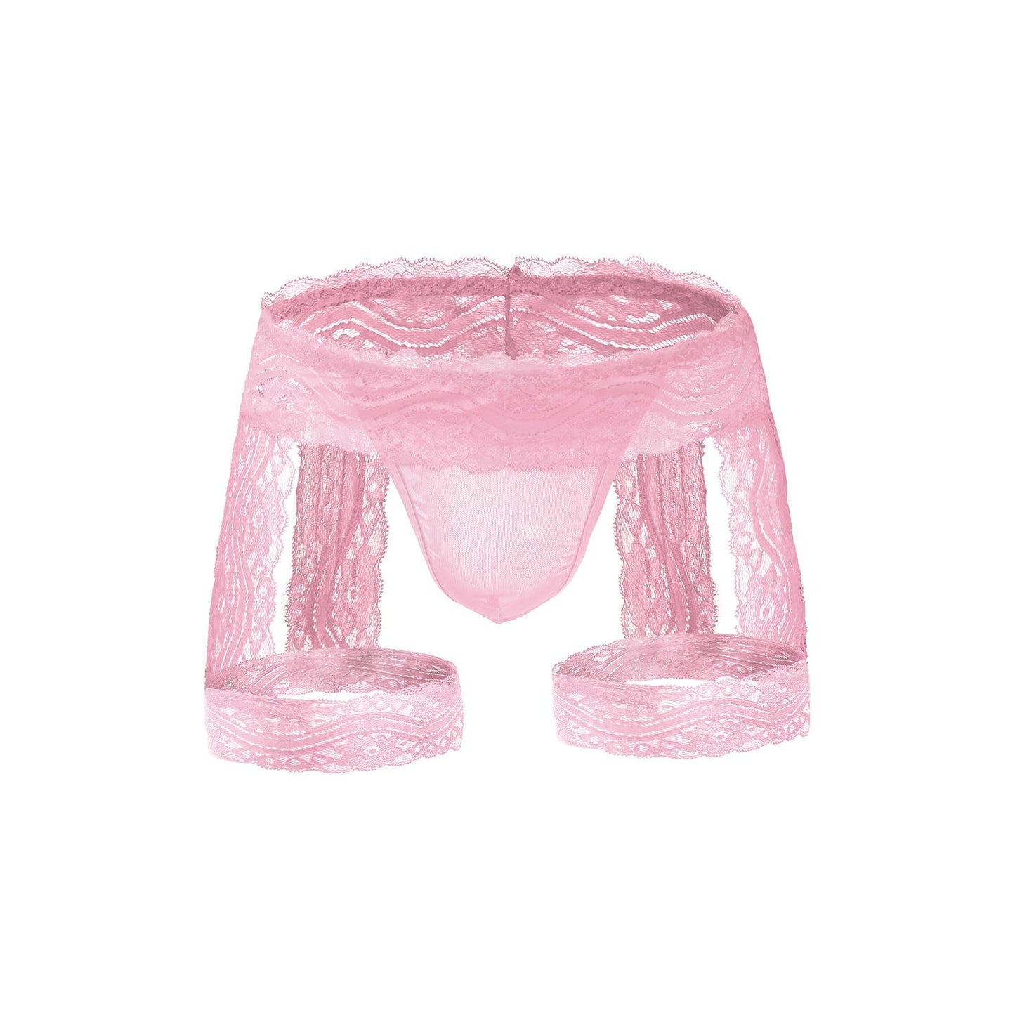 Sissy Strapsgürtel Spitze Strapse Dessous Männer Strumpfhalter für Herren Strumpfband Breit Gay (DE/NL/SE/PL, Alphanumerisch, Einheitsgröße, Regular, Regular, Rosa)