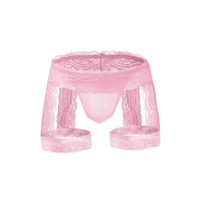 Sissy Strapsgürtel Spitze Strapse Dessous Männer Strumpfhalter für Herren Strumpfband Breit Gay (DE/NL/SE/PL, Alphanumerisch, Einheitsgröße, Regular, Regular, Rosa)