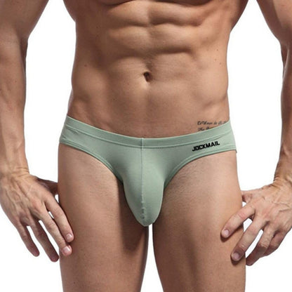 JOCKMAIL Herren-Slip, Baumwolle, Unterwäsche, Tanga, Triangel-Hose, große Tasche, Bikini-Unterhose, M