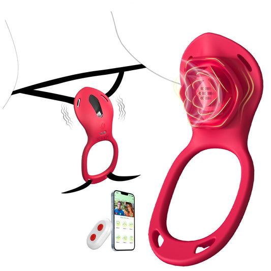 Sex Spielzeug für die Paare Frau Männer, BDSM Rose Vibration für Frauen, Vibratorensets für Frauen Klitoris mit Fernbedienung Leise, Penisring Vibrator App, Erotisches Sexspielzeug Sex Maschine Spiele
