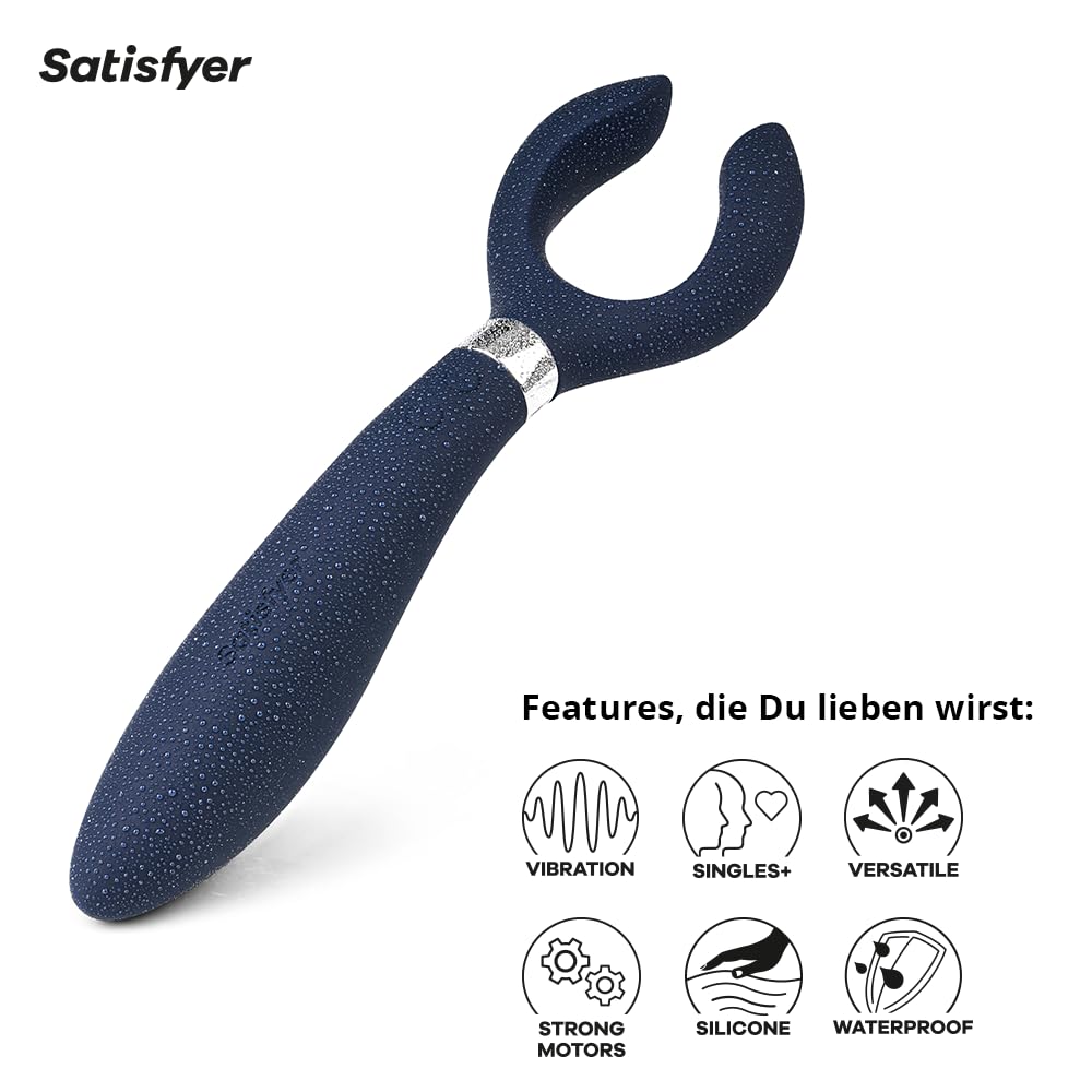 Satisfyer Endless Fun Vibrator für Paare 33 Anwendungsmöglichkeiten mit 100 Vibrations-Funktionen | Stark & Leise für Frau & Mann | Sex-Spielzeug verwendbar als Dildo und für Klitoris-Stimulation