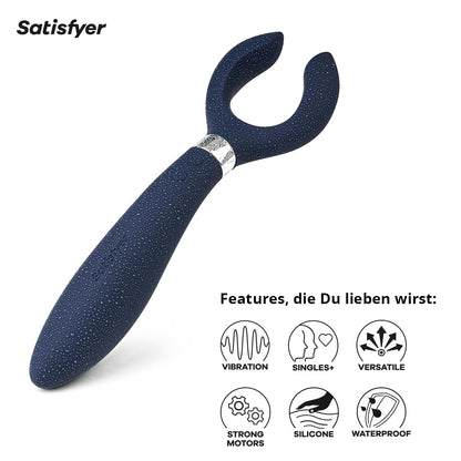 Satisfyer Endless Fun Vibrator für Paare 33 Anwendungsmöglichkeiten mit 100 Vibrations-Funktionen | Stark & Leise für Frau & Mann | Sex-Spielzeug verwendbar als Dildo und für Klitoris-Stimulation