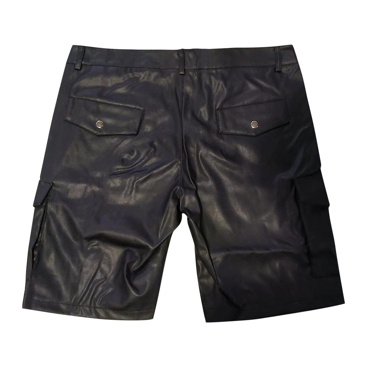 Shorts Herren Kurze Lederhose Sexy Wetlook Boxershorts Stretch Sport Training Laufen Joggingshose Lack Lederoptik Hose Kurze Leggings Slim Fit Ledershorts Ledershorts Punk Clubwear