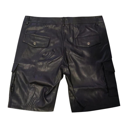 Shorts Herren Kurze Lederhose Sexy Wetlook Boxershorts Stretch Sport Training Laufen Joggingshose Lack Lederoptik Hose Kurze Leggings Slim Fit Ledershorts Ledershorts Punk Clubwear