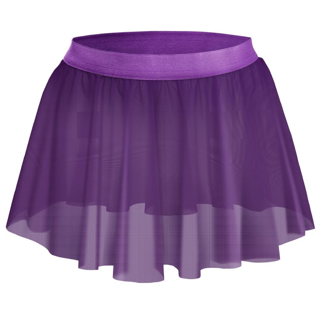 Herren Mesh Sissy Röcke Sexy See Through Crossdressers Unterwäsche Nachtclub Party Cosplay Kostüm (Rose)