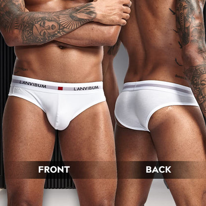 Herren Slips Baumwolle Unterwäsche männer niedrige Taille atmungsaktive Unterhosen geeignet für Sport, Reisen, 3er-Pack