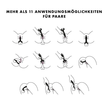 Satisfyer Endless Fun Vibrator für Paare 33 Anwendungsmöglichkeiten mit 100 Vibrations-Funktionen | Stark & Leise für Frau & Mann | Sex-Spielzeug verwendbar als Dildo und für Klitoris-Stimulation
