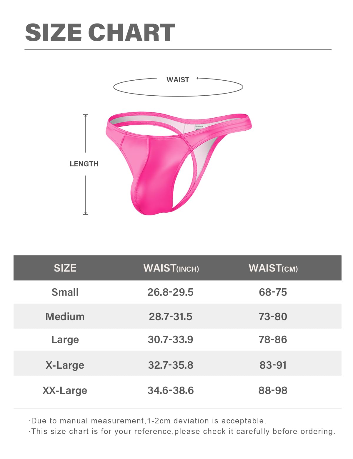 Herren String Tanga PU Leder G-String Sexy Unterwäsche, XXL
