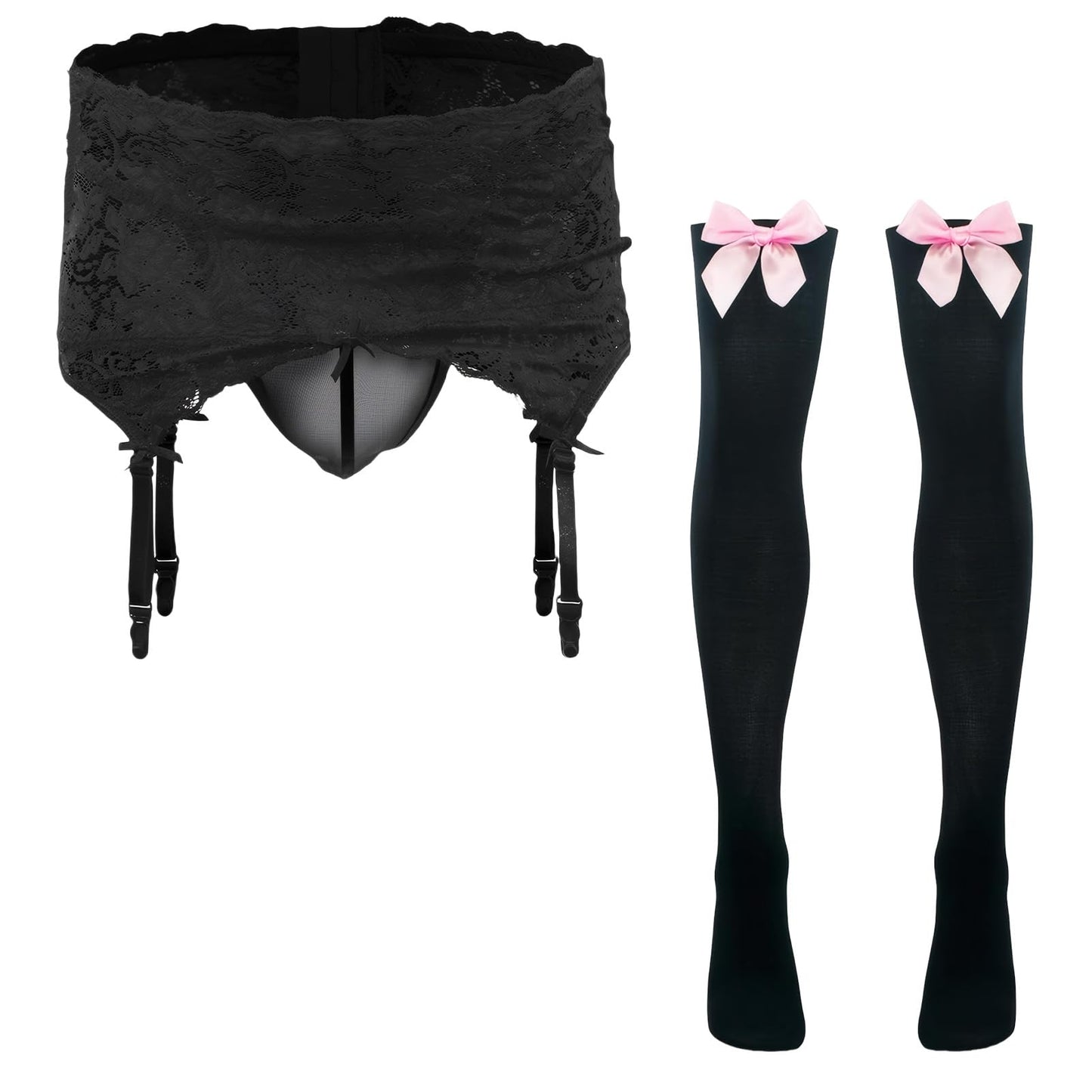 Männer Unterwäsche Set- Sissy Dessous - Crossdresser - Slip - Nylonstrümpfe